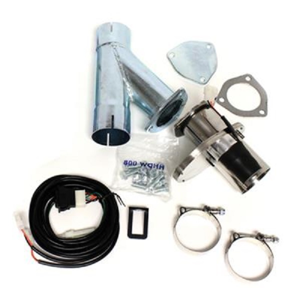 Doug's Headers Single 2.5 Inch Electric Exhaust Cutout Kit - Click Image to Close
